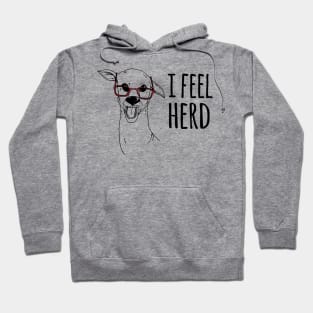 Cute Deer "I Feel Herd" Meme Funny Sayings Animal women's Hoodie